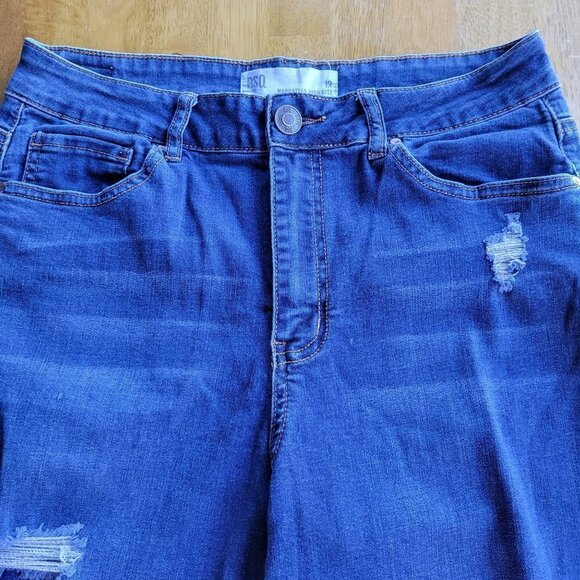 RSQ Jeans Size 13 Manhattan High Rise Distressed Skinny Medium Wash Denim Jeans - Picture 3 of 12